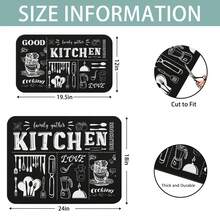 1pc Retro Cooking Themed Kitchen Print Mat For Sink Area, Kitchen Hall & Home Desktop - Super Oil Stain Resistance & Non-Slip Backing Structure, Low Maintenance Easy Clean, Stylish Chalkboard Appearance, Suitable For All Kitchen High-Frequency Counter Scenes - View 5