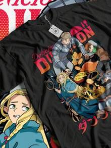 Laios Touden Dungeon Meshi T-Shirt Delicious Anime Vintage Special Gift Shirt - màu đen - Xem 2