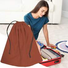 Bolsas antipolvo con cordón para bolsos, protector de carteras y bolsa de almacenamiento para viajes, funda de tela multifuncional para bolsos de lujo - Caqui - Ver 5