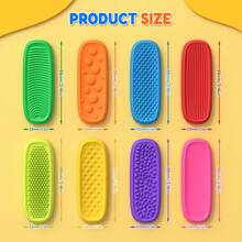 8Pcs Sensory Soothing Stone Set, Soft Textured Silicone Fidget Toy For Stress Anxiety Relief, Tactile Quiet Desk Toys For Kids Adults, Perfect Mother's Children's Day, Back-To-School, Graduation Season Class Gifts - Multicolor - View 8
