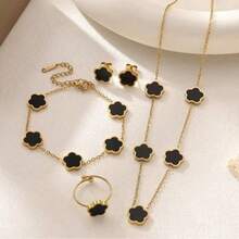 不锈钢五花耳环手链项链 - 花 - 查看 16