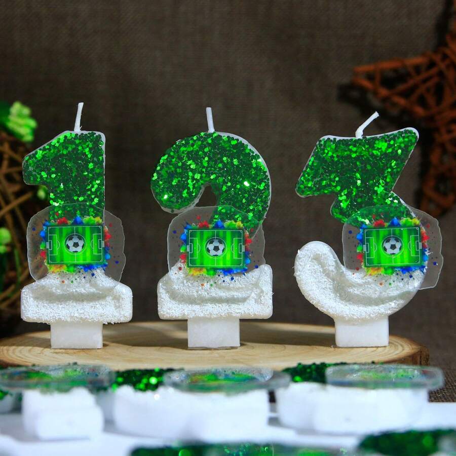 20支装足球迷生日蜡烛 - 数字玩具造型派对庆祝蛋糕装饰，献给狂热的足球迷