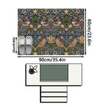 1 pieza Felpudo con patrón floral bohemio, alfombra de área suave para baño, cocina, entrada, pasillo, dormitorio, sala de estar, adecuada para todas las estaciones, lavable a máquina, elegante decoración del hogar - P1 - Ver 9