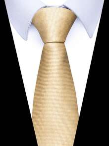 AlanKing 1pc Formal Solid Color 8cm Wide Men's Necktie, Essential Suit Accessory For Formal Business And Wedding Occasions - Color Mixing - View 15