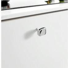 1pc Luxury French Style Zinc Alloy Bright Silver Cabinet/Drawer Pull Handle, Minimalist Design - single hole - View 6