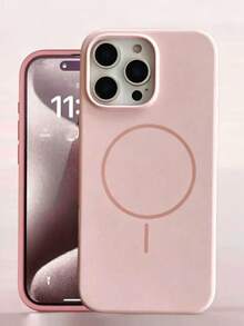 Ốp lưng điện thoại silicon lỏng từ tính cho iPhone 17Promax/16/15/14/13/12/Ốp điện thoại - Màu hồng nhạt - Xem 3