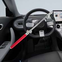Steering Wheel Lock, Universal Steering Wheel Lock, Used For Car Anti-Theft, With 3 Keys, Safety Tool, Road Lock, Red - Red - View 1