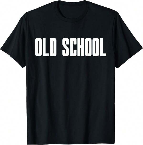 Unisex Vuxen T-shirt Old School - Herr Dam Klassisk 70-tal 80-tal 90-tal Rolig T-shirt, T-shirt Herr, Herrkläder, Y2K, Damtoppar, Vintagestil, Streetwear Mode, Cool Design, Perfekt för Lektid, Festivalstil, Mjuk & Lätt, Mjuk Bomull, Vardagskläder