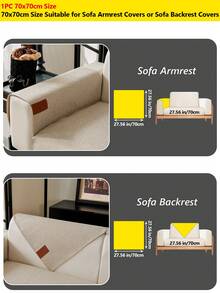 1pc Linen Textured Sofa Cover, Non-Slip Pet-Friendly Couch Protector, Breathable Washable Furniture Slipcover For Living Room - Multiple Styles - View 14