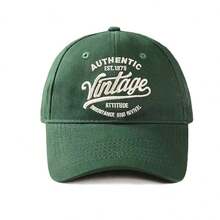 1 pieza Gorra de béisbol con bordado de actitud vintage auténtica Est.1979, herencia y renacimiento para mujer, sombrero casual de uso urbano para primavera/otoño, viajes, playa, vacaciones, festivales - multicolor - Ver 5