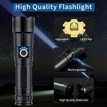 高功率 P50 LED 手电筒，带变焦功能，5 种照明模式，防水应急手电筒，适合露营，采用高强度铝合金制成。 - 多色 - 查看 3
