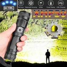 高功率 P50 LED 手电筒，带变焦功能，5 种照明模式，防水应急手电筒，适合露营，采用高强度铝合金制成。 - 多色 - 查看 2