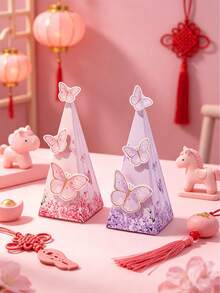 10 hộp quà hình bướm, hộp quà tam giác chủ đề bướm, thích hợp làm quà tặng sinh nhật, đám cưới, gia đình, ngày lễ, tiệc tùng. - Hộp - Xem 4
