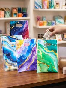 50个大理石纹礼品袋，仿大理石纹理礼品手提袋，生日礼品袋，婴儿派对礼品包装袋，婚礼糖果袋，新娘送礼会回礼袋，派对餐桌装饰，购物袋，饼干烘焙袋，厨房食品包装，小物件收纳袋，家居装饰，房间装饰，生日礼物，派对回礼 - 大理石金紋 - 查看 7