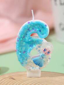 Série de bougies d'anniversaire, faveurs de fête, bougies décoratives pour gâteau d'anniversaire, bougies de célébration d'anniversaire, décorations faites à la main - Glace et neige - Voir 19