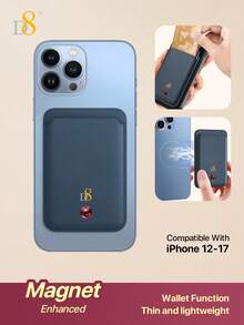 Ví đựng thẻ từ D8, ví từ tính tương thích với MagSafe, tương thích với iPhone 17/16/15/14/13/12, tương thích với ốp lưng điện thoại từ tính của Apple, đựng thẻ bằng chất liệu PU, chứa được 1-2 thẻ, ví đựng thẻ dán vào mặt sau điện thoại. - Nhiều màu - Xem 16