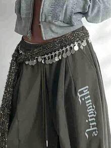 Boho Jazz Dance Scarf: Vintage Fringe Shawl And Waist Belt - 異國咖色長巾 - 查看 10