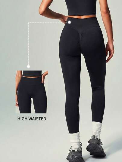 UONNOU High Waist Seamless Slimming & Lifting Sports Leggings