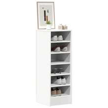 Armoire à chaussures Blanc 31,5x35x90 cm Bois d'ingénierie - Blanc - Voir 8