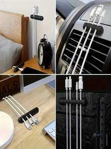 1 kẹp sắp xếp cáp, hệ thống quản lý cáp nhiều khe cho bàn làm việc văn phòng, thích hợp cho đồ dùng văn phòng, sắp xếp cáp dữ liệu, giá đỡ cáp chuột. - A - Xem 7