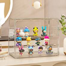 1pc Transparent Toy Display Cabinet, Cartoon Character Model Collection Storage Box, Dust-Proof Display Rack - Transparent - View 7