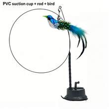 Multi-Color Interactive Cat Teaser Wand With Feather & Bell, Durable Self-Play Cat Toy With Strong Suction Cup Base, Suitable For Indoor Cat Exercise, 1pc - Purple - View 16