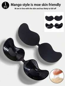 1/2 miếng mút độn ngực silicon không dây, không lưng, nâng ngực vô hình, miếng dán ngực thoáng khí, phù hợp với váy cổ chữ V sâu và trang phục hở lưng. - Nhiều màu - Xem 24