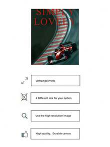 1pc Frameless F1 Racing Car Wall Art, Chic Racing Girl's Choice Canvas Poster, Dorm Room Party Decoration Best Gift, Back To School, Room Decor Bedroom, Funkyposters - F1 - View 7