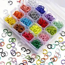 QIAO 200pcs Of Colored Spray-Painted Single Loop Connecting Rings In Sizes 8/10/12Mm, Suitable For Jewelry Making - Ideal For Crafts And Accessory Projects - Multicolor - View 2