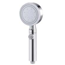 5 Types Of Shower Heads With Multiple Functions, Pressure-Enhanced Large-Outlet Shower Heads, One-Button Stop Button, Equipped With Thick And High-Quality Silicone Nozzles, Universal Connectors For Bathroom Shower Heads, Multi-Functional Shower Heads, Bathroom Shower Accessories, Single-Head Shower Heads, Suitable For Households, Campers, Trailers, Apartments, And For Use In Low-Pressure Water Systems. - Multicolor - View 11