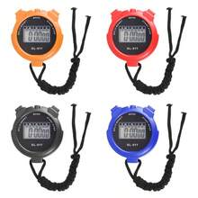Cronómetro deportivo multifuncional, función de cronometraje precisa, compacto y portátil, botones sensibles, adecuado para entrenamiento deportivo, acondicionamiento físico, competiciones - Negro - Ver 1