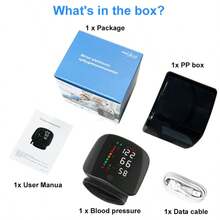 MOOD LIGHT 1pc Wrist Blood Pressure Monitor With LCD Display, Adjustable Cuff, Pulse Rate Detection & Irregular Heartbeat Alarm - Blood Pressure Measurement | USB Charging | Sound Playback Function, The Best Gift For Family And Friends - 阿爾卑斯灰 - 查看 7
