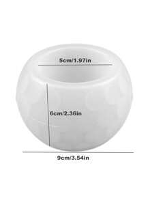 Khuôn silicon tự làm chân nến chấm bi tròn, khuôn thạch cao làm chậu cây mọng nước, dụng cụ làm đồ thủ công bằng nhựa epoxy. - khuôn silicon trắng - Xem 2