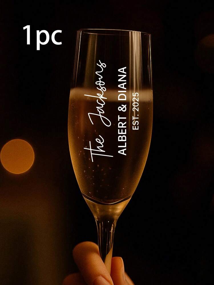 Bộ 1/6/12 nhãn dán pha lê tùy chỉnh cho ly rượu cưới - Nhãn dán pha lê khắc hình ly chúc mừng cưới, ly rượu cưới, ly sâm panh. - Nhiều màu - Xem 43