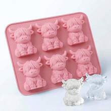 1 Khay silicon hình bò cao nguyên - Khuôn làm đá 3D hình bò dễ thương dùng cho rượu whisky, cocktail và làm bánh, khuôn silicon trang trí lễ Phục sinh và các ngày lễ, làm món tráng miệng sô cô la tự làm, kem que, đồ dùng nhà bếp, thích hợp cho gia đình, quán bar, câu lạc bộ, khuôn làm kem que silicon dễ lấy ra, làm kem que và kem đá tự làm thơm ngon, niềm vui mùa hè - Nhiều màu - Xem 11