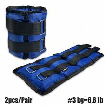 2 PIEZAS Pesas ajustables para muñeca y tobillo de 2kg/4.4LBS, 3kg/6.6LBS, 4kg/8.8LBS para trotar, gimnasia, aeróbic, fisioterapia - Azul - Ver 12