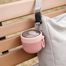 Overnight Oats Container, Portable Breakfast Gadget With Lid And Reusable Plastic Spoon, Oatmeal Yogurt Cup, Lightweight Insulated Oatmeal Cup, Long-Lasting Cooling & Heating, Portable Breakfast Gadget, Suitable For Milk, Oatmeal, Fruit Salad, Microwave - Multicolor - View 5