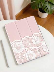 Ốp lưng máy tính bảng khoét rỗng họa tiết hoa hồng ren, tương thích với iPad Mini4/Mini5/Mini6/Mini7/Air/Air2/9.7/10.2/10.5/Air4/Air5/10.9/Pro 11-Inch/Thế hệ thứ 10/ Air 11-In.(M2)-2024/ Pro11-In.(M4)-2024/Air 11-Inch (M3) 2025/ (A16) 11 Inch Thế hệ thứ 11 2025/ Air 8(M4)2026(11-Inch), Galaxy Tab A8 10.5 Inch 2022. Bao gồm khe cắm bút cảm ứng tích hợp, chân đế gập 3 lần, bảo vệ cạnh mềm TPU, chức năng ngủ/thức từ tính, thiết kế đơn giản/sáng tạo/vui nhộn/cá nhân hóa. - Nhiều màu - Xem 2