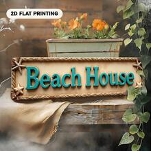 This Is A 2D Sign Board That Serves As A Charming Wall Decor For Beach Huts, Featuring Rope, Starfish And Seashell Elements. It Is Suitable For Various Settings, Including Bars, Living Rooms, And Dining Rooms. - A - View 7