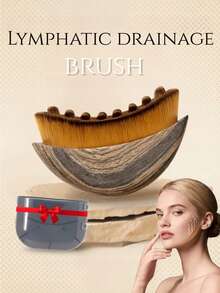 1个2025新款淋巴引流面部按摩刷 - 干刷身体按摩器，精准贴合肌肤轮廓，消肿，缓解疲劳，美容，护肤，水疗，自我护理，护肤工具，面部护理，美容师用品，按摩，面部按摩工具，面部滚轮 - 彩色 - 查看 2