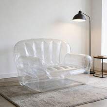 Retro Style PVC Inflatable Sofa - Multifunctional Foldable Leisure Chair, Space-Saving, Quick Inflation, Suitable For Dorm, Patio And Outdoor Camping - One Size - View 12