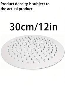 Đầu vòi sen tròn bằng thép không gỉ 12 inch, áp lực cao, thiết kế xoay được, gắn tường. Thiết kế siêu mỏng tiết kiệm nước, lưu lượng nước cao, bề mặt được đánh bóng, dễ dàng lắp đặt trên tường và trần nhà. - tròn - Xem 14