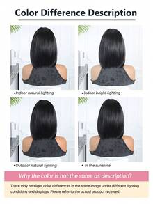 Tóc giả thẳng dáng bob bằng sợi tổng hợp dài 12 inch, màu đen với họa tiết tiền màu nâu nhạt, chịu nhiệt, thích hợp sử dụng hàng ngày, đi làm, đi học, hẹn hò, sinh nhật, Halloween, Giáng sinh, Lễ Tạ ơn, lễ hội âm nhạc, quà tặng phong cách Y2K cho bạn thân, chị gái, mẹ, bạn gái, trông tự nhiên, thoải mái, không cần keo, dễ đội. - màu nâu - Xem 10