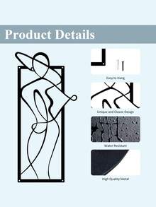 Minimalist Line Art Metal Wall Decor, Abstract Female Profile, Modern Home Wall Decoration, Suitable For Living Room, Bedroom, Office, Ideal Holiday Gift, Perfect Housewarming Gift For Friends - Abstract Art Female - View 9