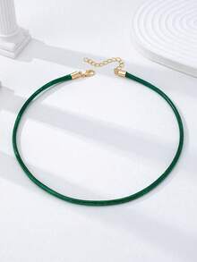 Collar ajustable de cuerda colorida con colgantes de esmalte intercambiables, colgantes de dibujos animados desmontables chapados en oro (patrones de gato, langosta, fruta, flor), set de joyas personalizables de verano para regalo - Multicolor - Ver 38