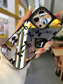 Casing Ponsel Pelindung Cermin Hitam Lucu, Modis, Tahan Guncangan, Motif Pita dan Hati, Cocok untuk iPhone 13/11/17/17 Pro/16/14/15/15 Pro/15 Plus/15 Pro Max/X/Xs Max/Xr/11 Pro/12 Pro/13 Pro/14 Pro/11 Pro Max/12 Pro Max/13 Pro Max/14 Pro Max/14 Plus/17 Pro Max/17 Air, Hadiah Musim Semi - MultiWarna - View 3
