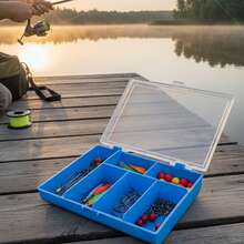6 Grid PP Plastic Fishing Accessories Storage Box Portable Travel Organizer For Hooks Lures And Small Parts - Multicolor - View 6