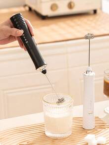 LAPUTA 1pc Electric Milk Frother, Automatic Milk Foam Maker, Handheld Milk Whisk, Battery Operated Milk Foamer, Cappuccino Maker, Creative Electric Mixer, Suitable For Kitchen And Outdoor Use, Gift For Valentine's Day And Mother's Day - Multicolor - View 12