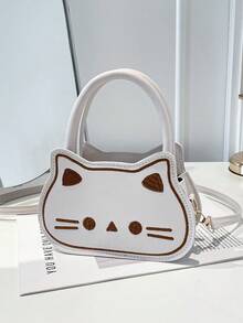 1pc This Cute And Sweet Cartoon Kitten Mini Handbag Is A Unique Design Suitable For Various Occasions. Versatile And Easy To Use, It'S Perfect For Outdoor Activities, Playtime, Commuting, And More, Making It A Perfect Gift For Teenagers. - Multicolor - View 6