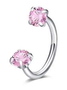 AVYRING 1 chiếc khuyên mũi bằng thép không gỉ với đá Cubic Zirconia tròn và rất sáng bóng – Có màu vàng và bạc, hoàn hảo cho sử dụng hàng ngày, dự tiệc và kỳ nghỉ – Phụ kiện trang sức cơ thể dành cho nữ, quà tặng cho bạn bè (Độ dày chốt 1mm) - Nhiều màu - Xem 6